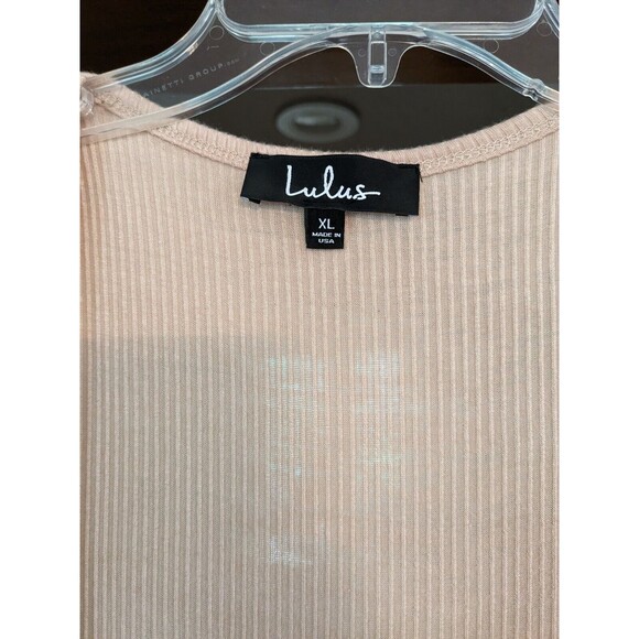 Lulus Women's Dusty Rose Ribbed Long Cardigan Sweater Size XL - Picture 4 of 7